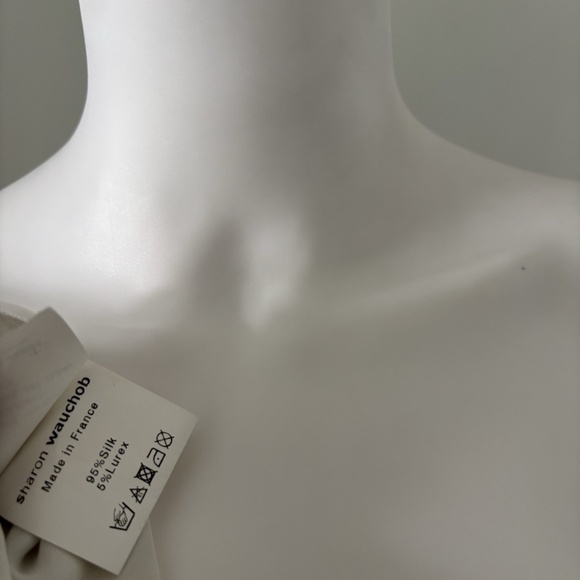 Sharon Wauchob Silk - Lurex Dress Belted NEW Sz 34 Women's Made in France❤️ - Picture 9 of 12